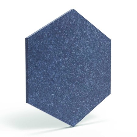 Luxor RECLAIM Stick-On Decorative Acoustic Panels - Storm Blue, PK 6 RCLMHEX092